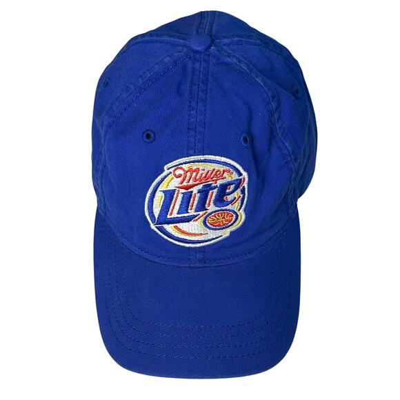 2005 Miller Lite Royal Blue Strap Back H3 Sport Gear Ball Cap Vintage - Picture 1 of 8